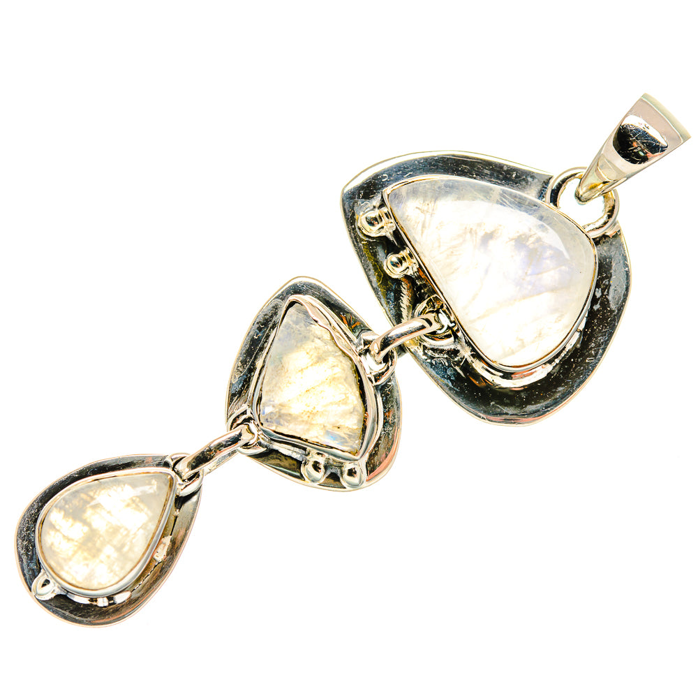 Rainbow Moonstone Pendants handcrafted by Ana Silver Co - PD25929 - Photo 2