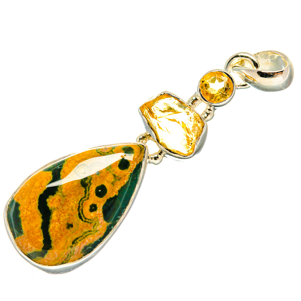 Ocean Jasper Pendants handcrafted by Ana Silver Co - PD25938 - Photo 2