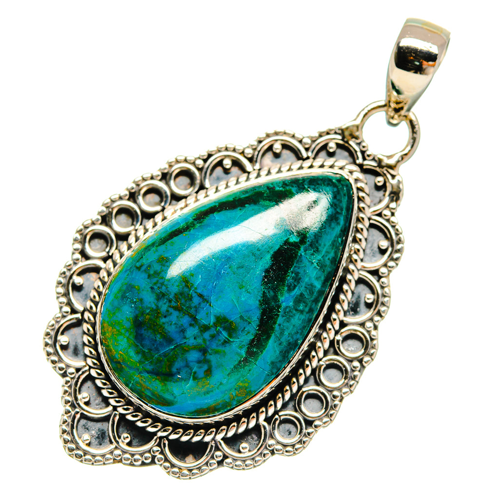 Chrysocolla Pendants handcrafted by Ana Silver Co - PD25984 - Photo 2