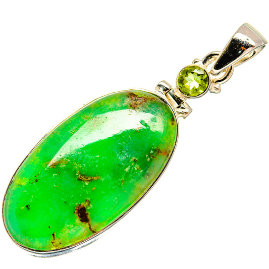 Chrysoprase Pendants handcrafted by Ana Silver Co - PD25988 - Photo 2