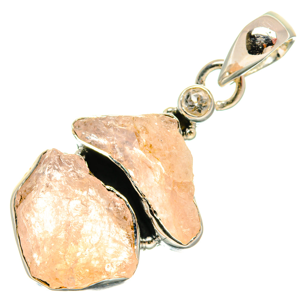 Rose Quartz Pendants handcrafted by Ana Silver Co - PD26217 - Photo 2