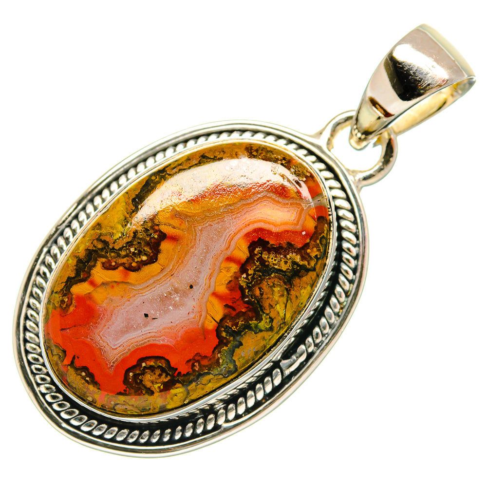 Moroccan Agate Pendants handcrafted by Ana Silver Co - PD26368 - Photo 2