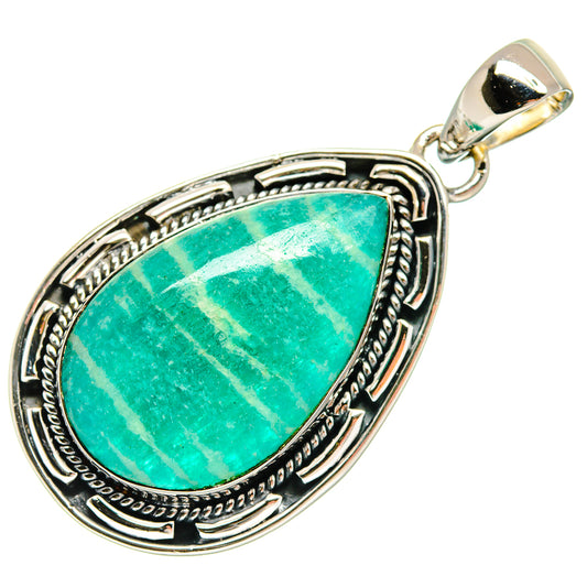 Amazonite Pendants handcrafted by Ana Silver Co - PD26377 - Photo 2