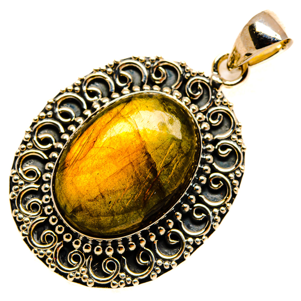 Labradorite Pendants handcrafted by Ana Silver Co - PD26460 - Photo 2