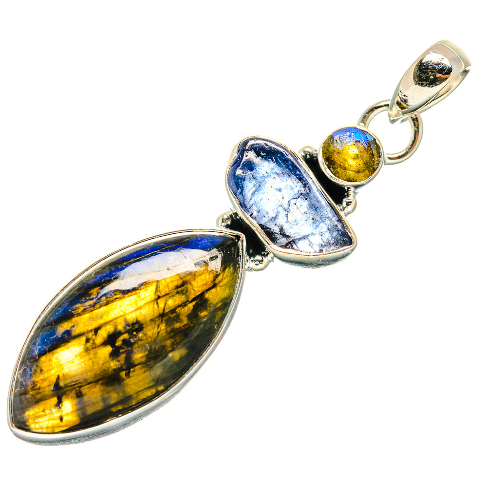 Labradorite Pendants handcrafted by Ana Silver Co - PD26531 - Photo 2