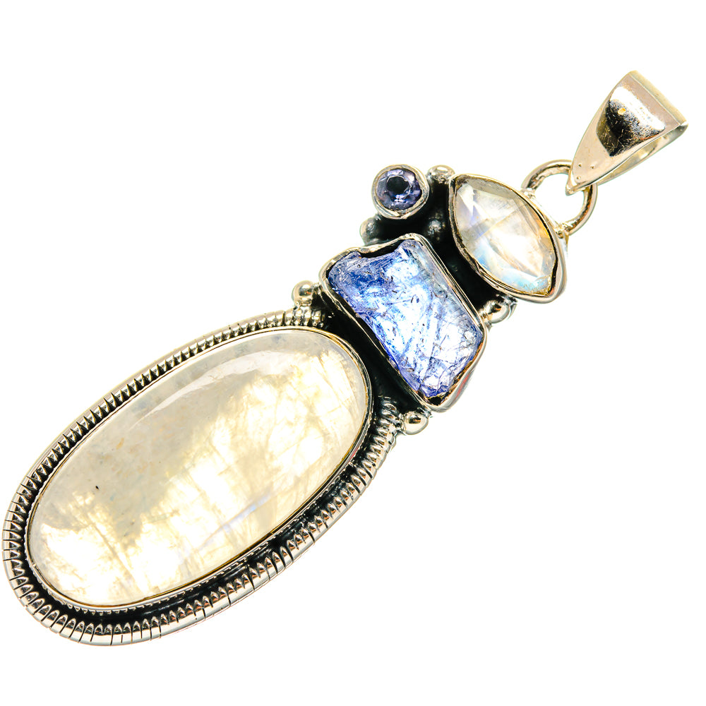 Rainbow Moonstone Pendants handcrafted by Ana Silver Co - PD26533 - Photo 2