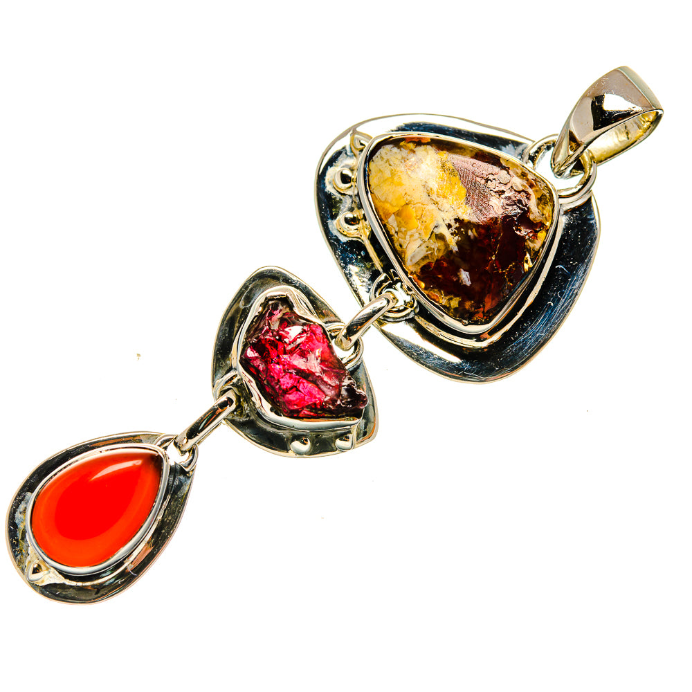 Plume Agate Pendants handcrafted by Ana Silver Co - PD26597 - Photo 2