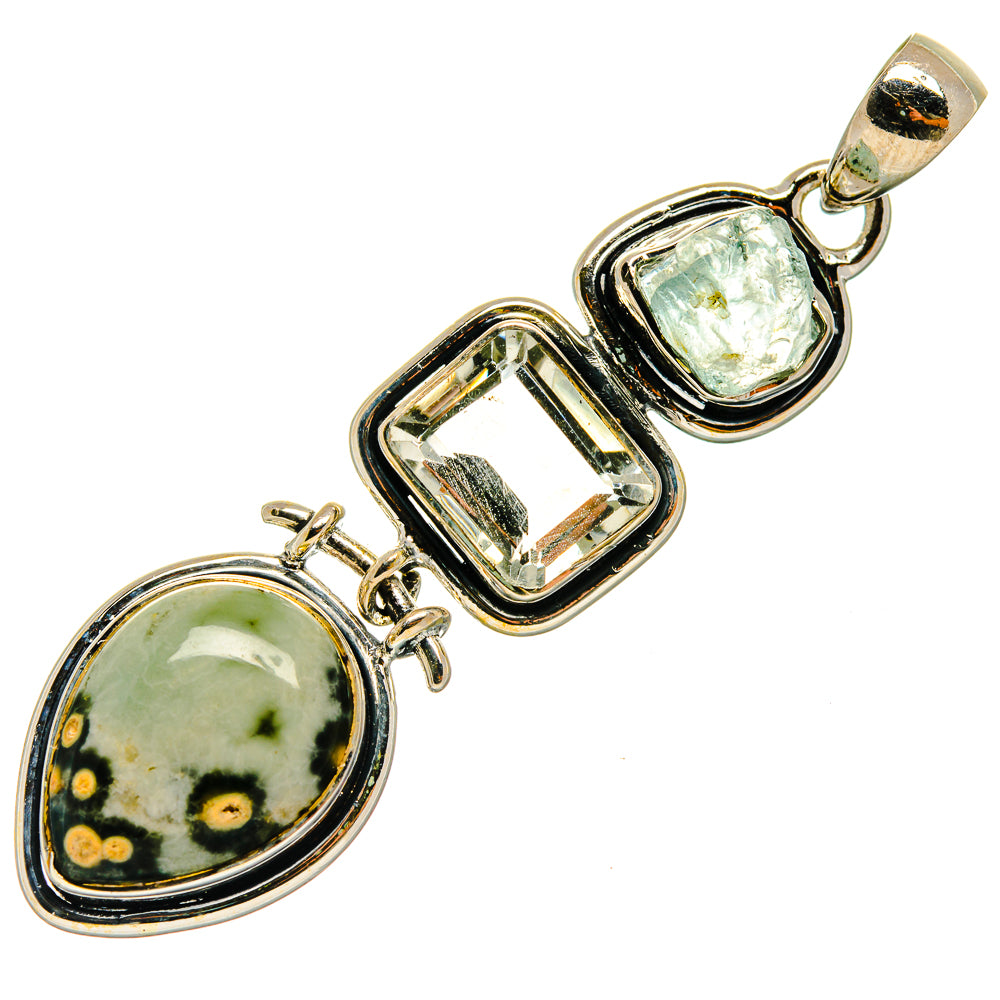 Ocean Jasper Pendants handcrafted by Ana Silver Co - PD26603 - Photo 2