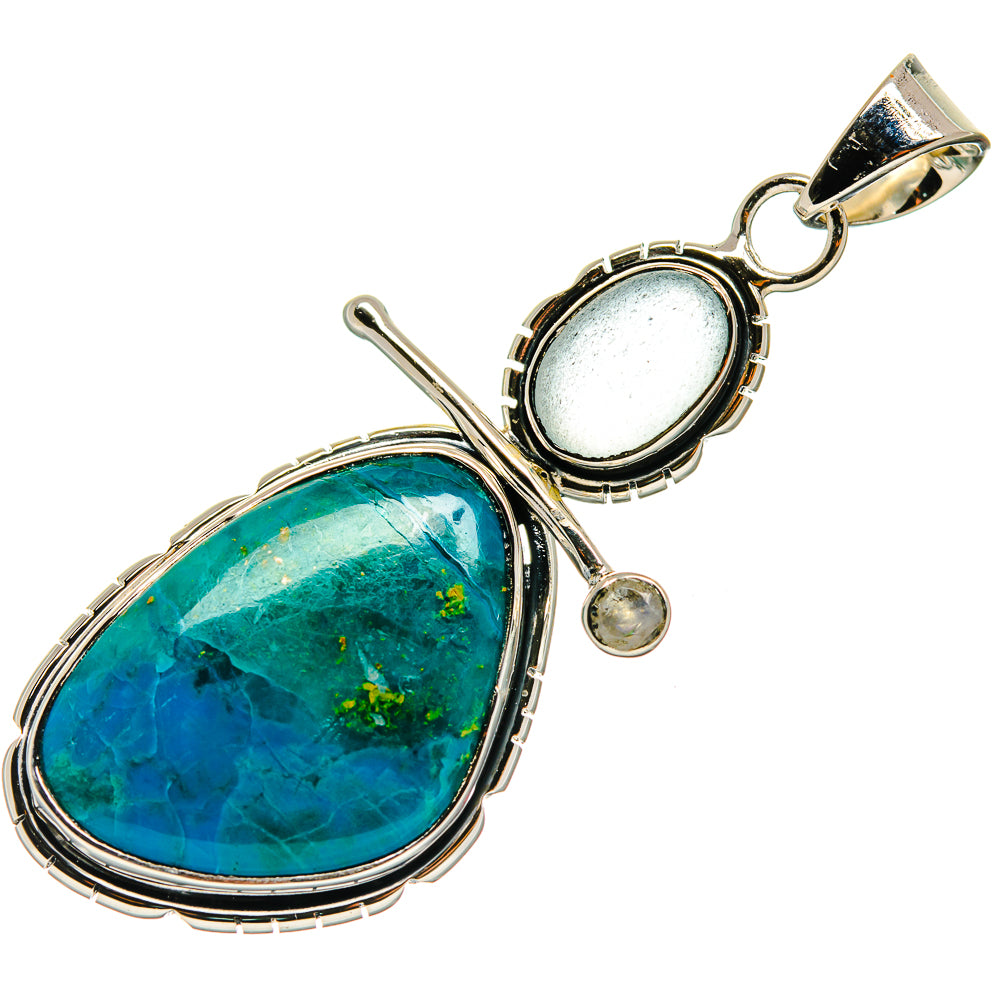 Chrysocolla Pendants handcrafted by Ana Silver Co - PD26605 - Photo 2
