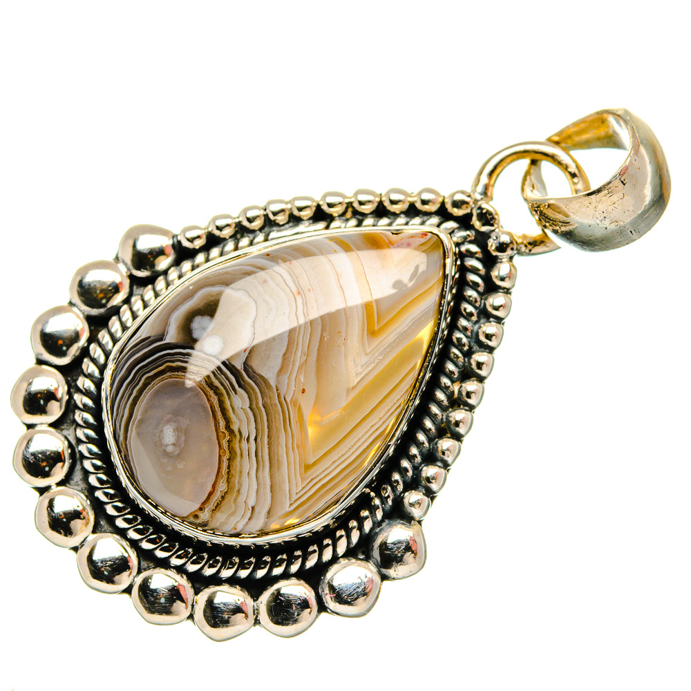 Laguna Lace Agate Pendants handcrafted by Ana Silver Co - PD26734 - Photo 2