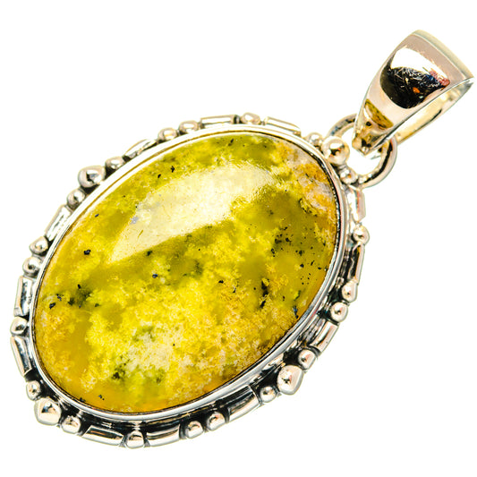 African Green Opal Pendants handcrafted by Ana Silver Co - PD26737 - Photo 2