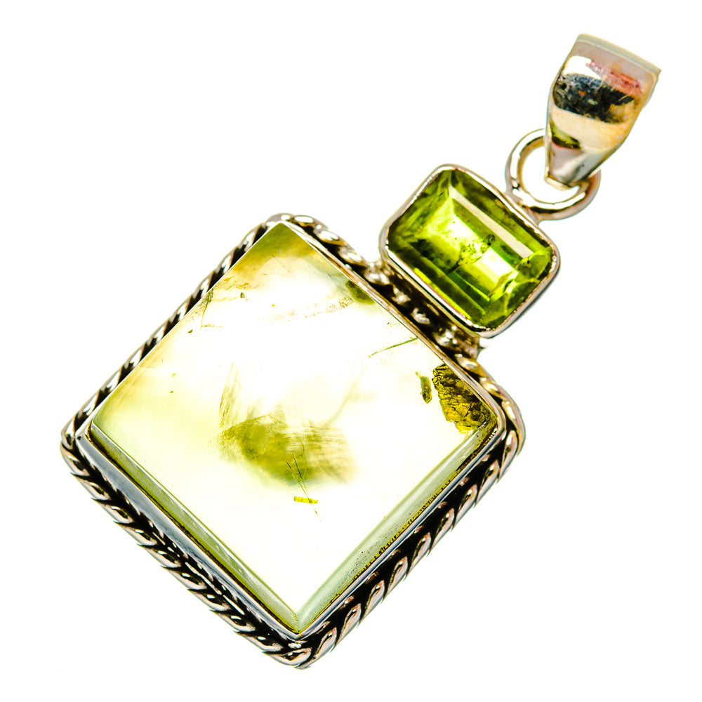 Prehnite Pendants handcrafted by Ana Silver Co - PD26837 - Photo 2