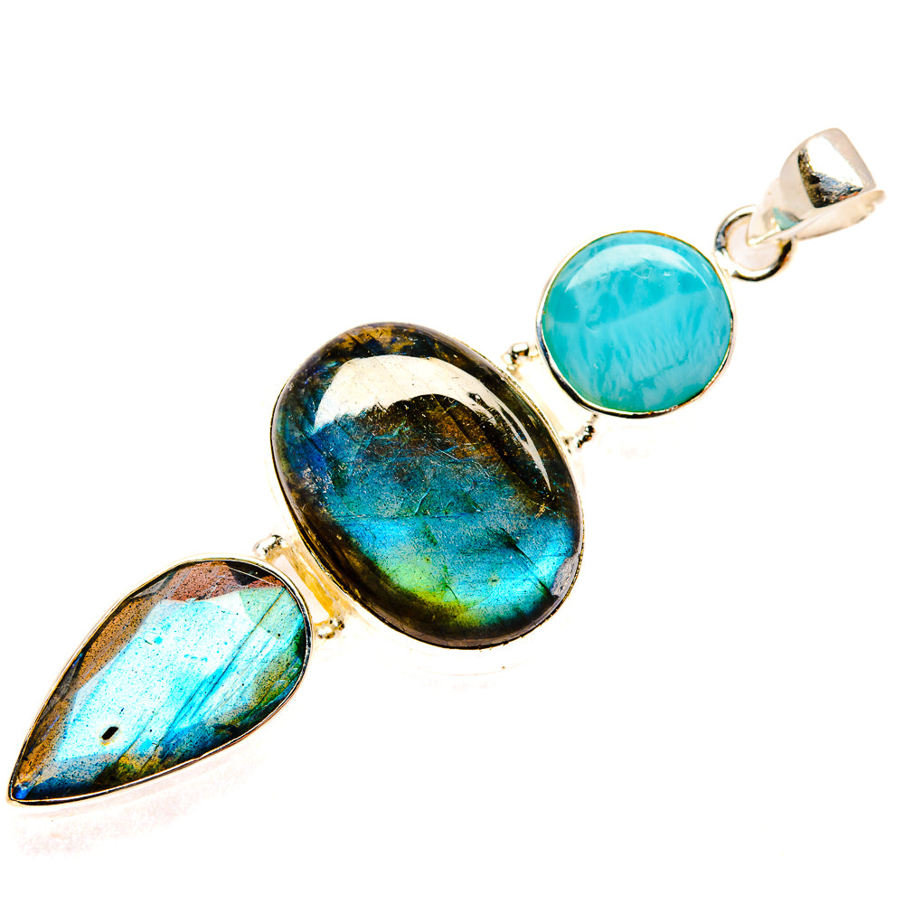 Labradorite Pendants handcrafted by Ana Silver Co - PD26952 - Photo 2