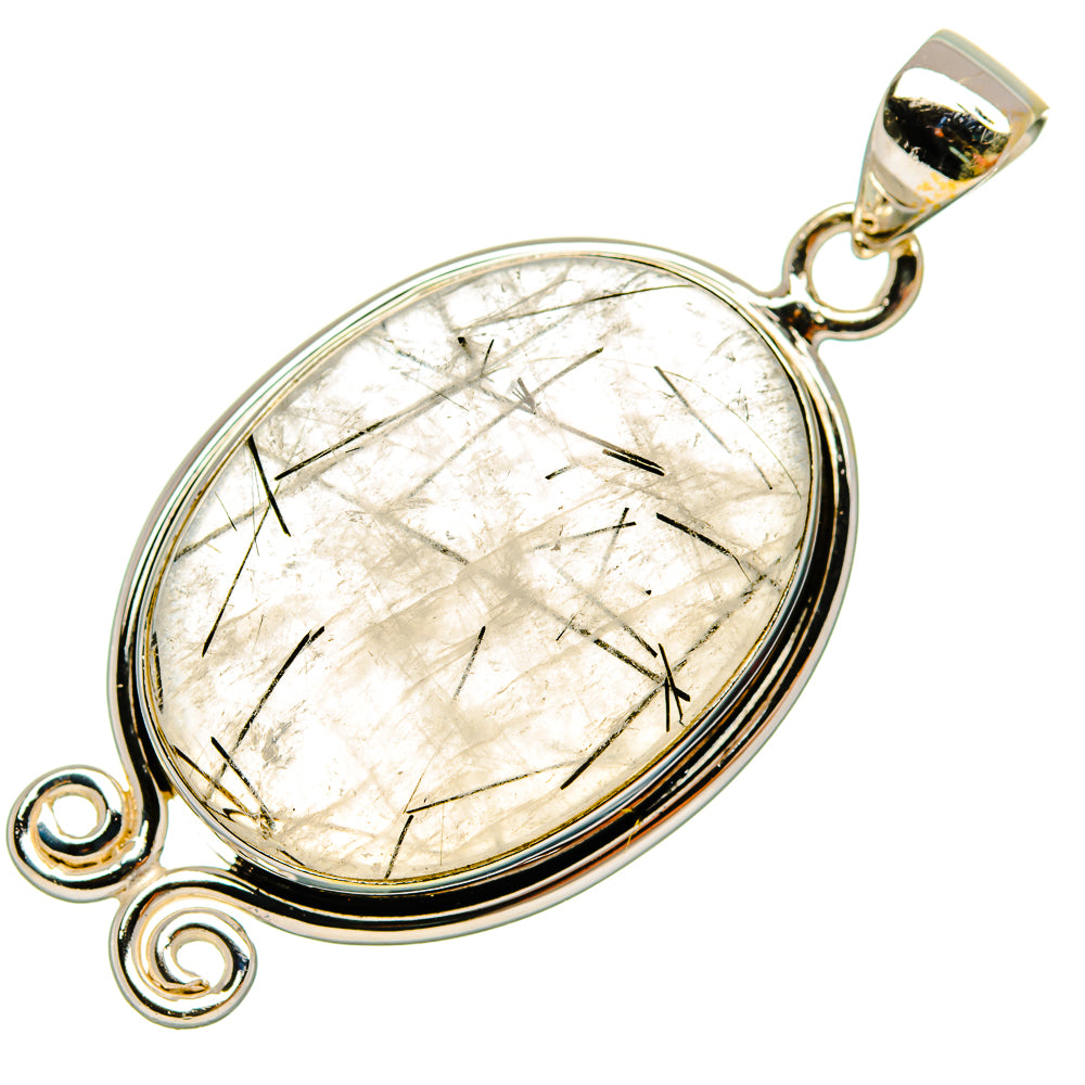 Tourmalinated Quartz Pendants handcrafted by Ana Silver Co - PD27049 - Photo 2