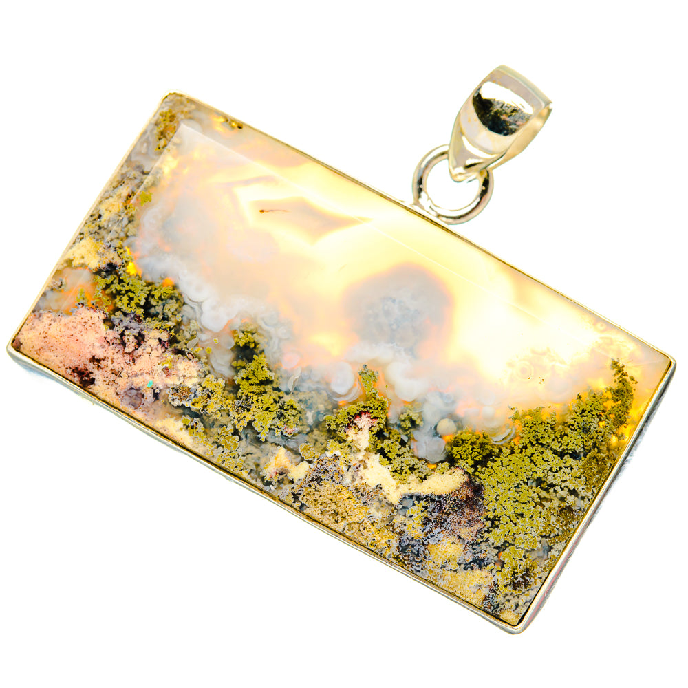 Indonesian Plume Agate Pendants handcrafted by Ana Silver Co - PD27177 - Photo 2