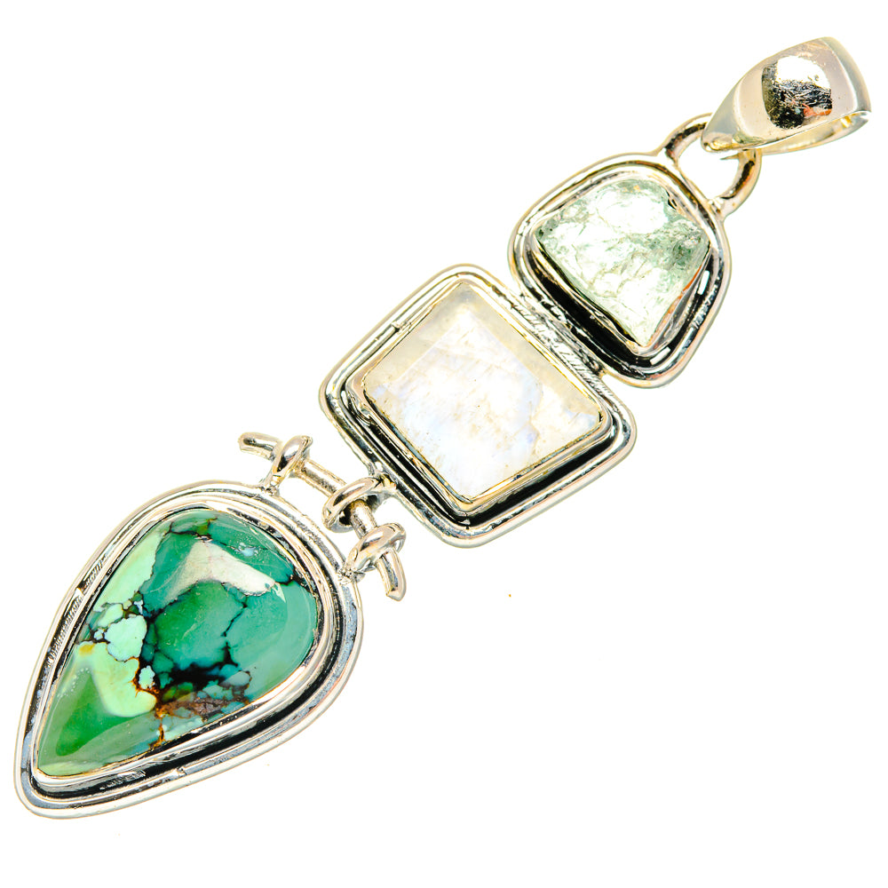 Tibetan Turquoise Pendants handcrafted by Ana Silver Co - PD27214 - Photo 2