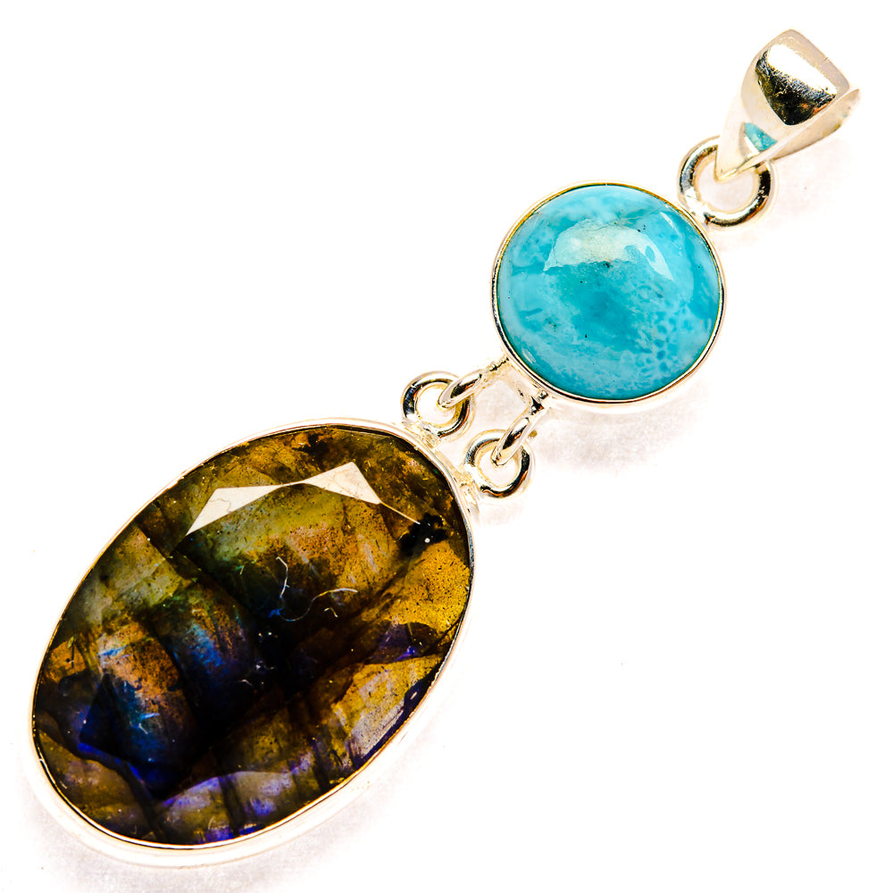 Labradorite Pendants handcrafted by Ana Silver Co - PD27234 - Photo 2