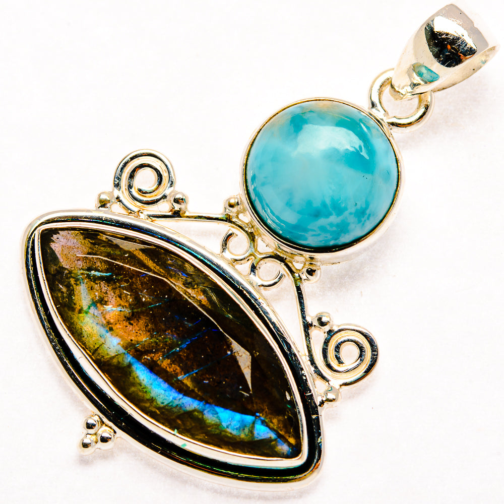 Labradorite Pendants handcrafted by Ana Silver Co - PD27238 - Photo 2
