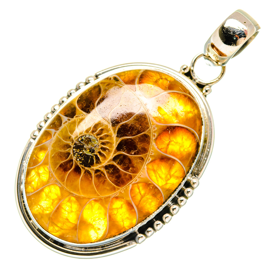 Ammonite Fossil Pendants handcrafted by Ana Silver Co - PD27256 - Photo 2
