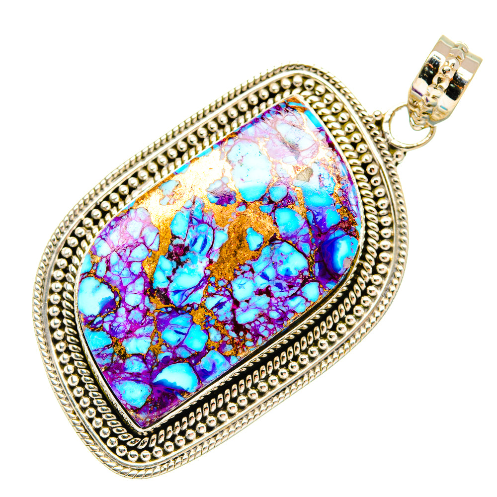 Purple Copper Composite Turquoise Pendants handcrafted by Ana Silver Co - PD27276 - Photo 2