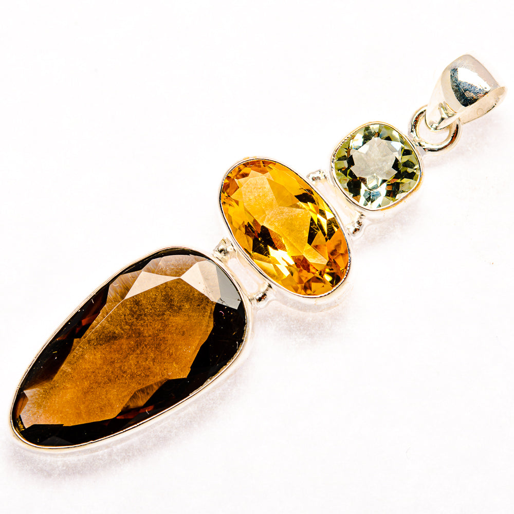 Smoky Quartz Pendants handcrafted by Ana Silver Co - PD27408 - Photo 2