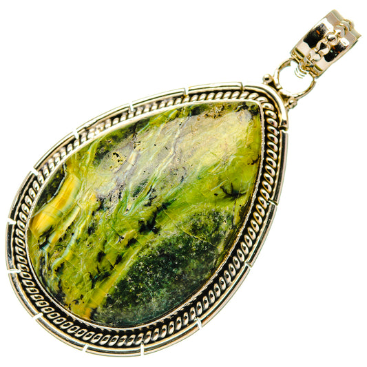 African Green Opal Pendants handcrafted by Ana Silver Co - PD27448 - Photo 2