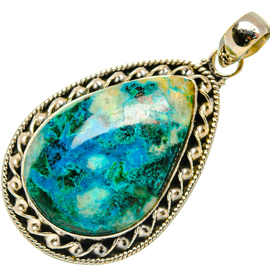 Chrysocolla Pendants handcrafted by Ana Silver Co - PD27483 - Photo 2