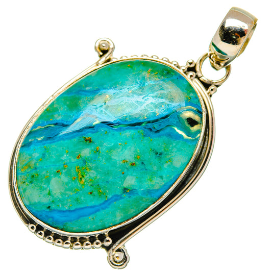 Chrysocolla Pendants handcrafted by Ana Silver Co - PD27493 - Photo 2