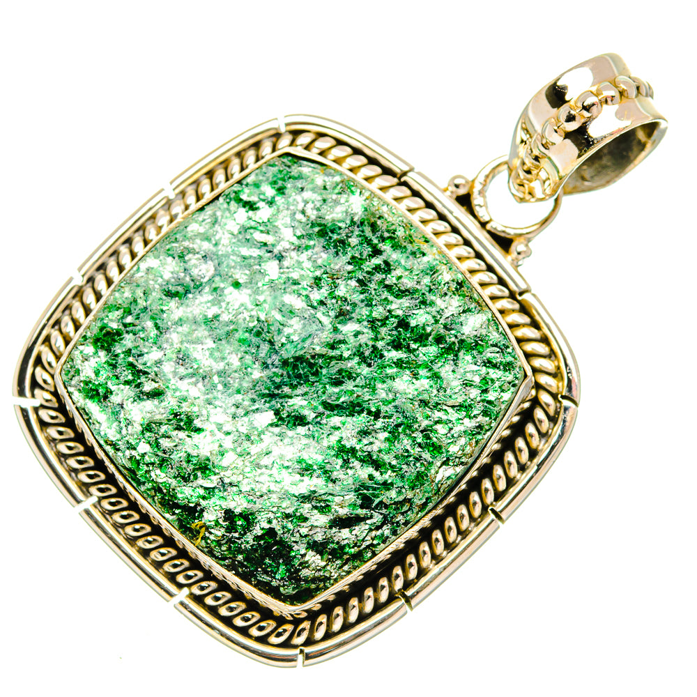 Green Fuchsite Pendants handcrafted by Ana Silver Co - PD27611 - Photo 2