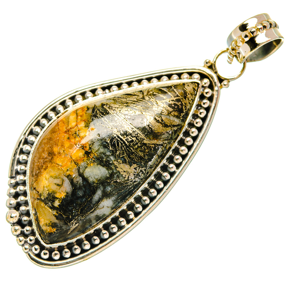 Pyrite Agate Pendants handcrafted by Ana Silver Co - PD27677 - Photo 2