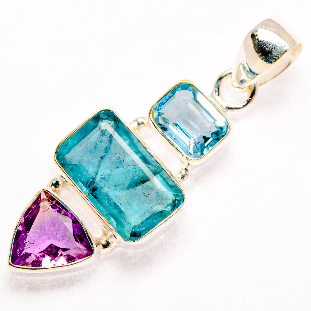 Blue Topaz Pendants handcrafted by Ana Silver Co - PD27727 - Photo 2