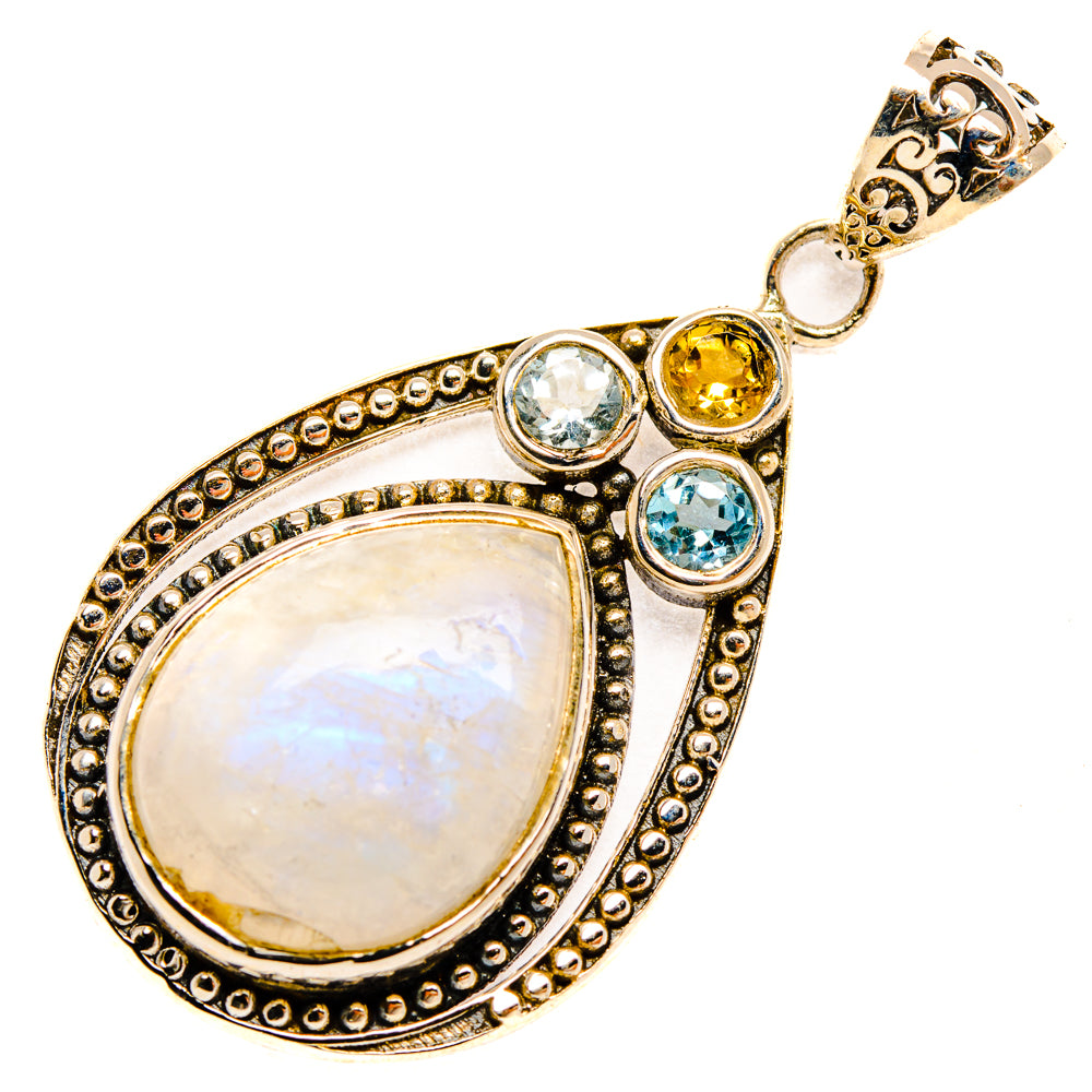 Rainbow Moonstone Pendants handcrafted by Ana Silver Co - PD27886 - Photo 2