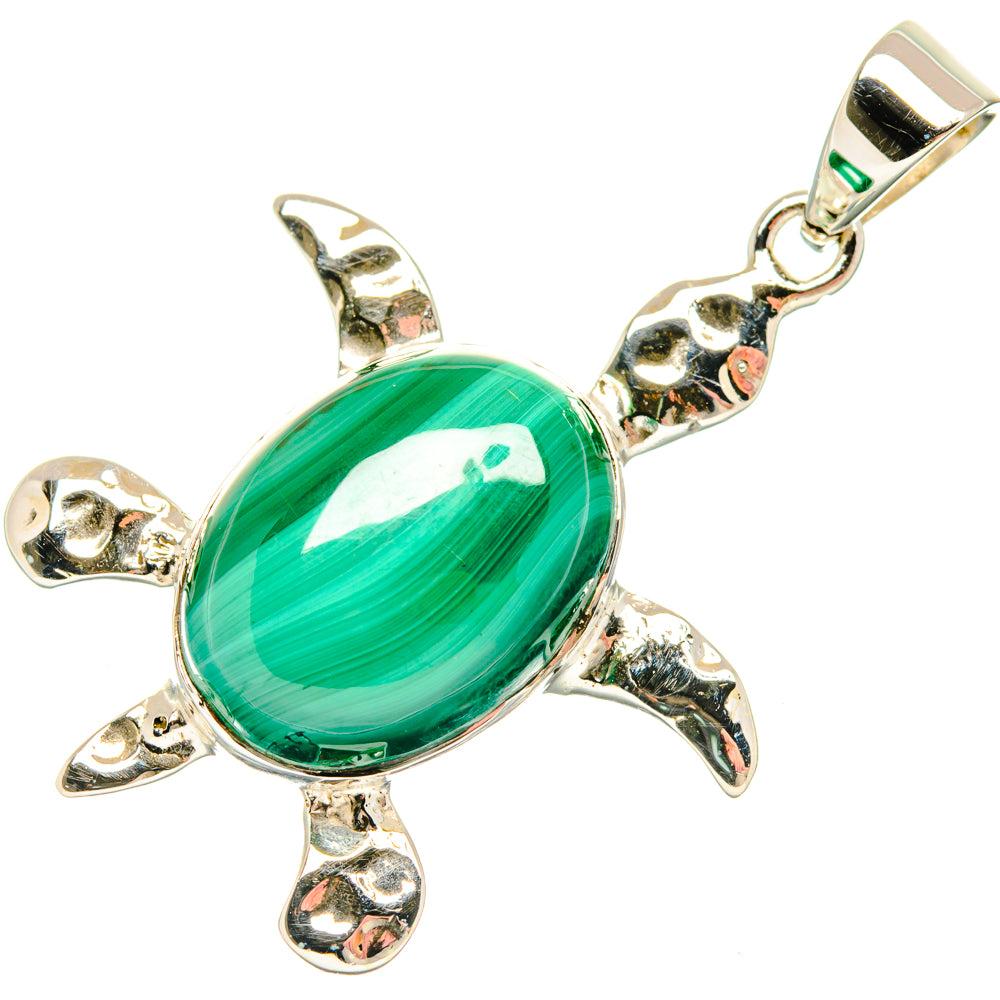Malachite Pendants handcrafted by Ana Silver Co - PD27995 - Photo 2
