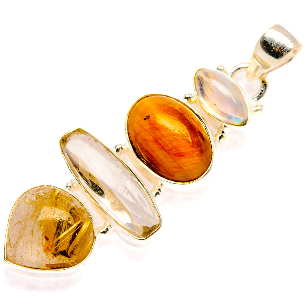 Rutilated Quartz Pendants handcrafted by Ana Silver Co - PD28130 - Photo 2