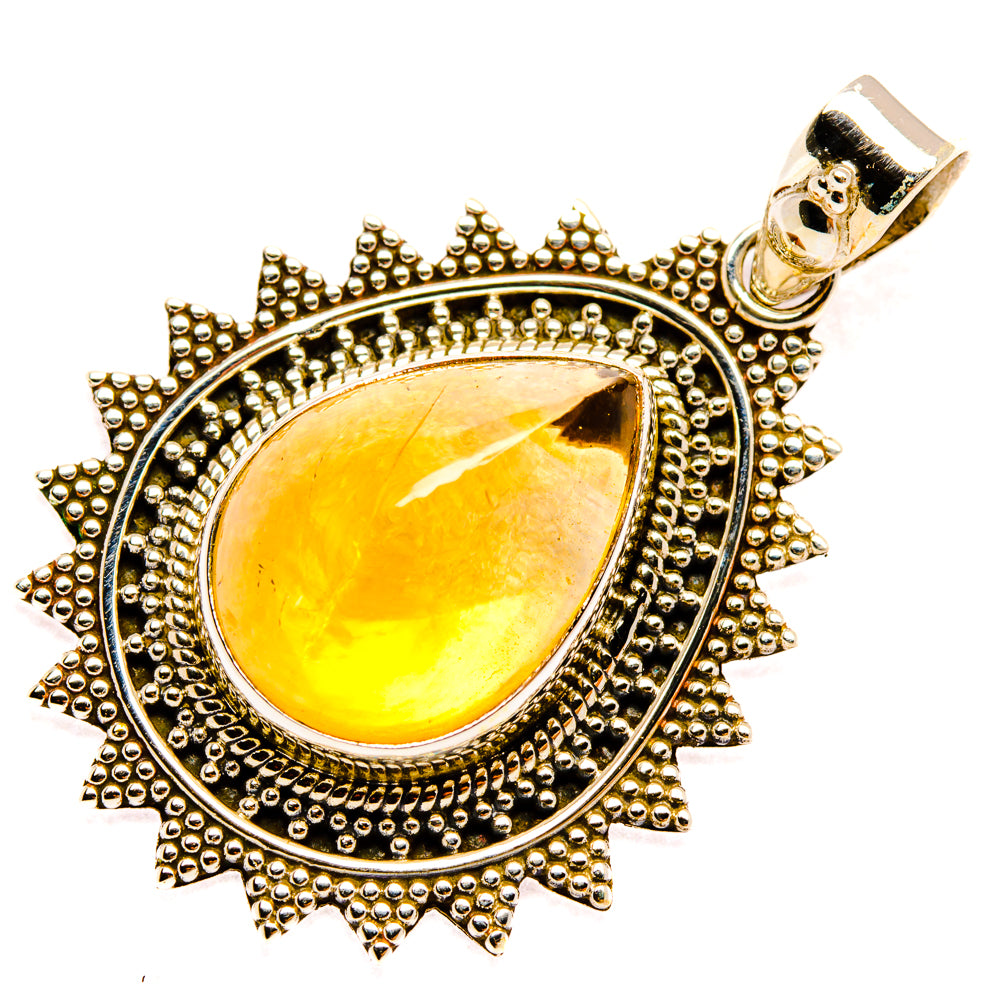 Citrine Sugarloaf Pendants handcrafted by Ana Silver Co - PD28153 - Photo 2