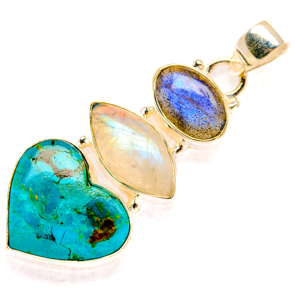 Chrysocolla Pendants handcrafted by Ana Silver Co - PD28356 - Photo 2