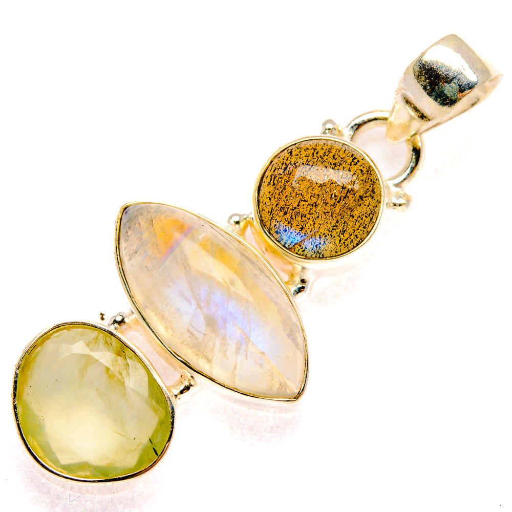 Rainbow Moonstone Pendants handcrafted by Ana Silver Co - PD28365 - Photo 2