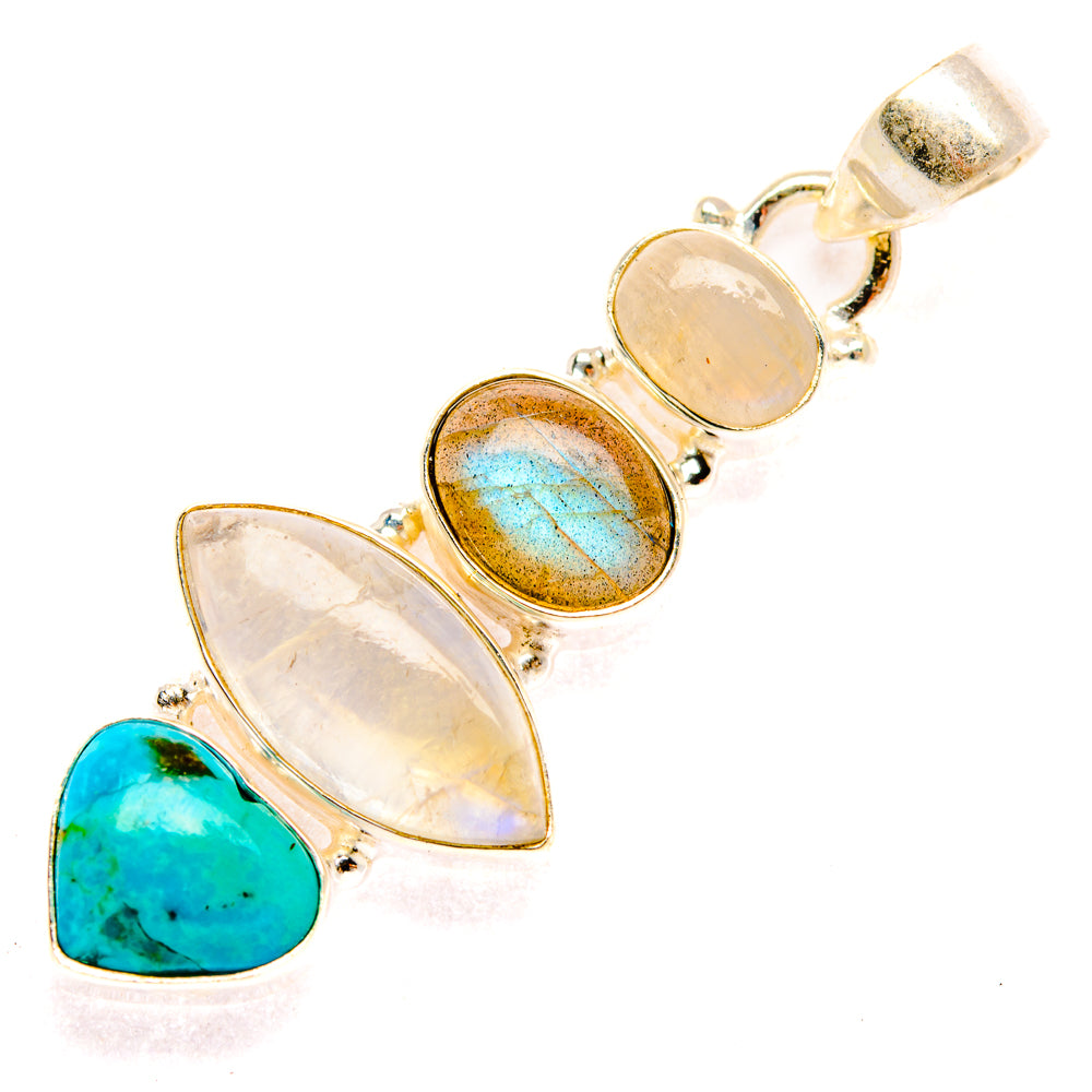 Rainbow Moonstone Pendants handcrafted by Ana Silver Co - PD28369 - Photo 2
