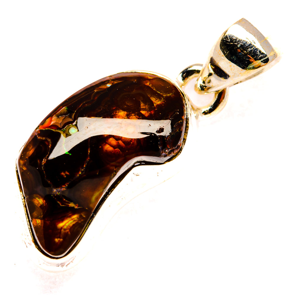 Mexican Fire Agate Pendants handcrafted by Ana Silver Co - PD28385 - Photo 2