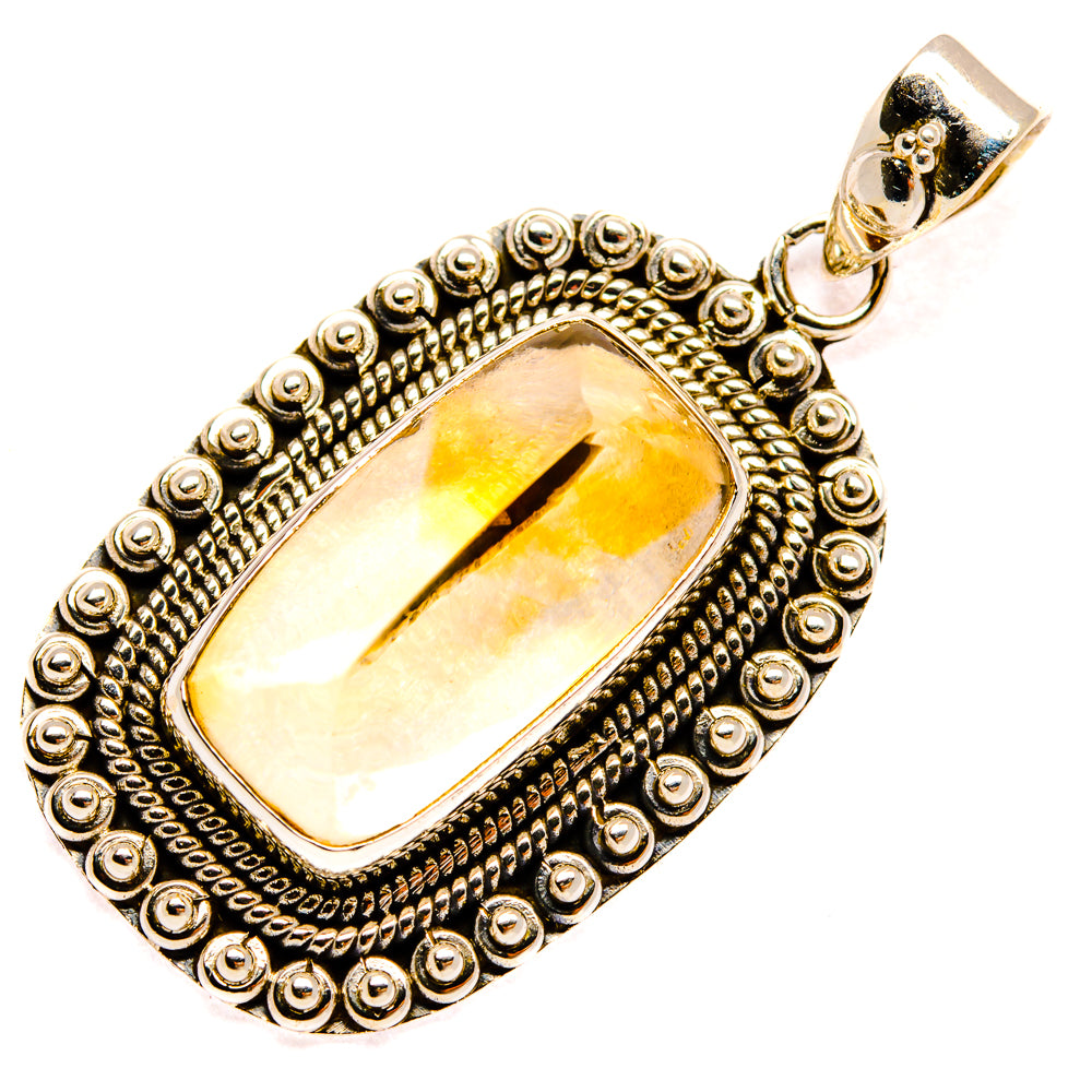 Citrine Sugarloaf Pendants handcrafted by Ana Silver Co - PD28392 - Photo 2