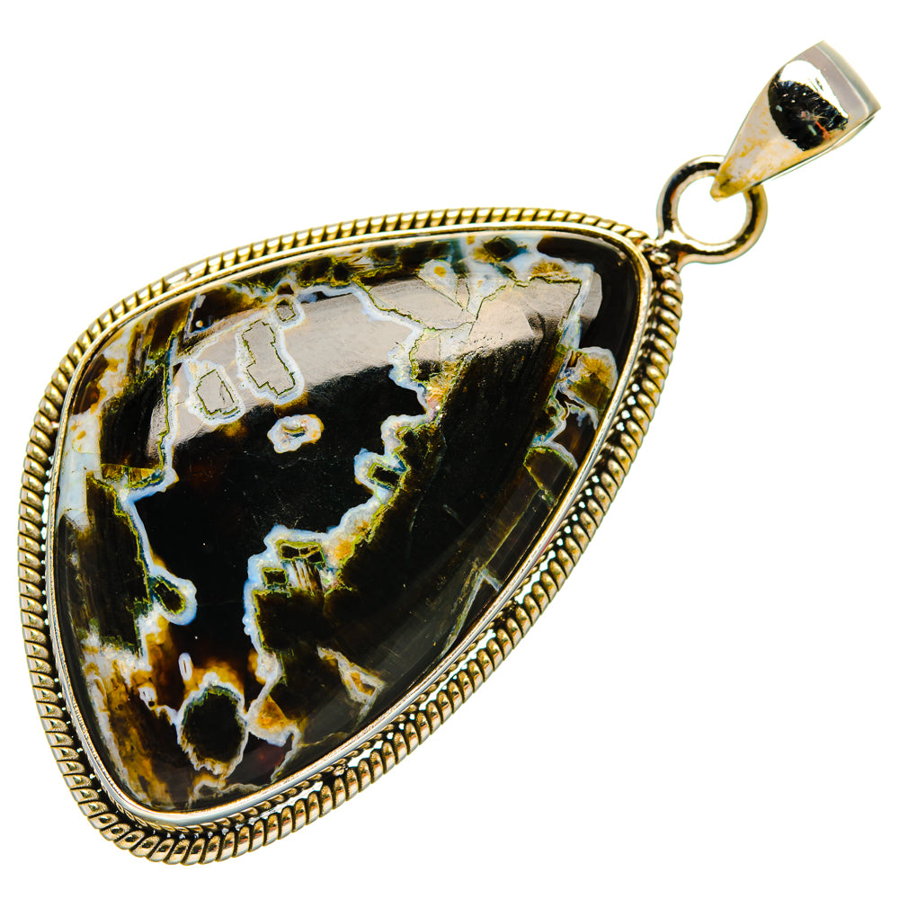 Turkish Tube Agate Pendants handcrafted by Ana Silver Co - PD28426 - Photo 2