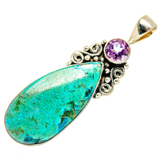 Chrysocolla Pendants handcrafted by Ana Silver Co - PD28490 - Photo 2