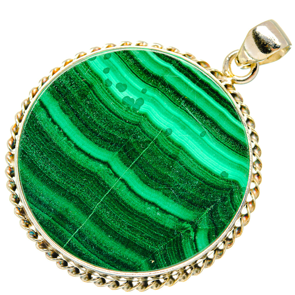Malachite Pendants handcrafted by Ana Silver Co - PD28601 - Photo 2