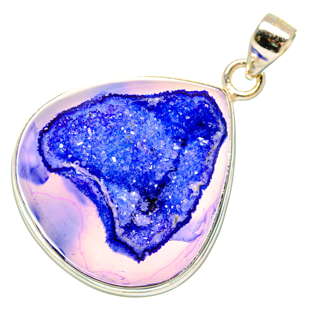 Purple Geode Druzy Pendants handcrafted by Ana Silver Co - PD28611 - Photo 2