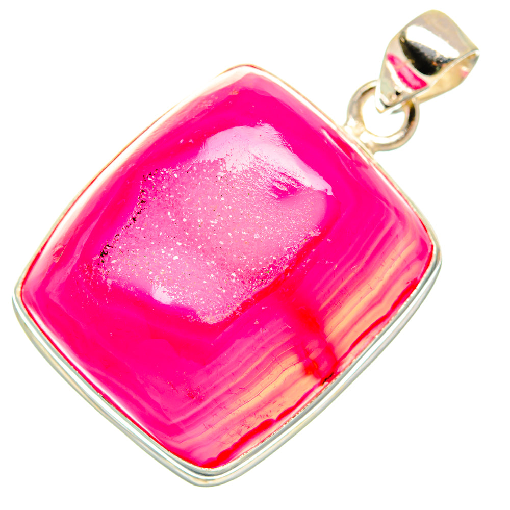 Pink Geode Druzy Pendants handcrafted by Ana Silver Co - PD28613 - Photo 2