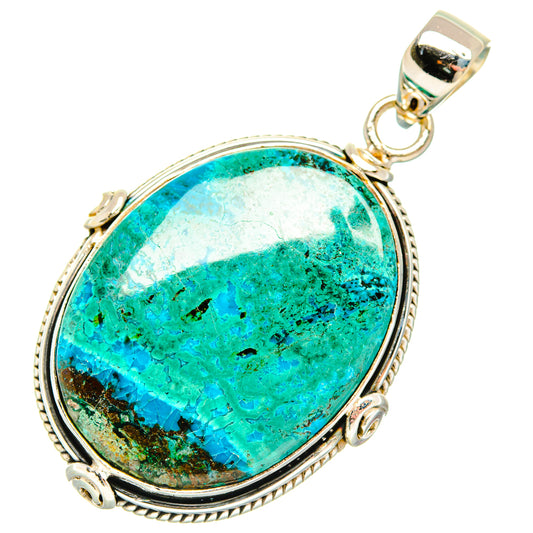 Chrysocolla Pendants handcrafted by Ana Silver Co - PD28658 - Photo 2