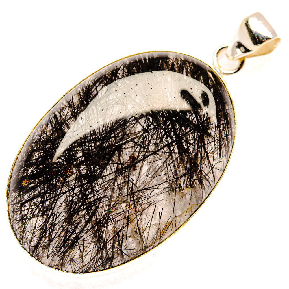 Tourmalinated Quartz Pendants handcrafted by Ana Silver Co - PD28675 - Photo 2