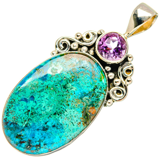 Chrysocolla Pendants handcrafted by Ana Silver Co - PD28716 - Photo 2