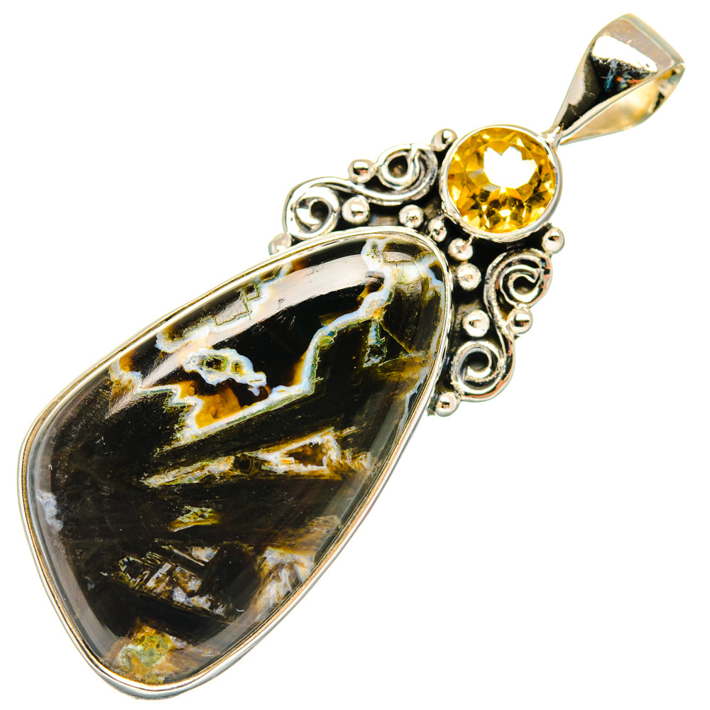 Turkish Tube Agate Pendants handcrafted by Ana Silver Co - PD28744 - Photo 2