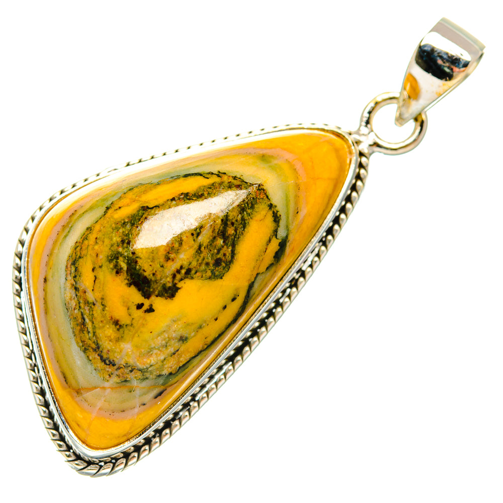 Bumble Bee Jasper Pendants handcrafted by Ana Silver Co - PD28755 - Photo 2